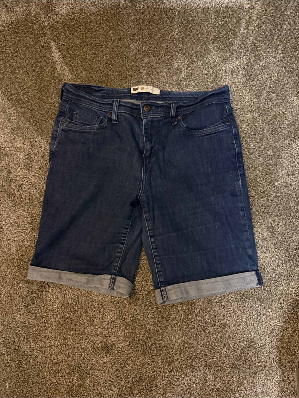 Levi's Dark Blue Denim Bermuda Shorts